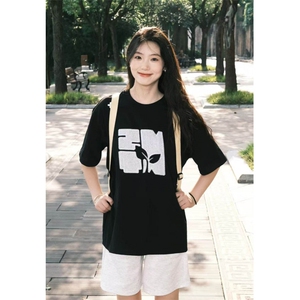 纯棉刺绣230克 潮牌T恤男女短袖字母立体BT006-P35图片