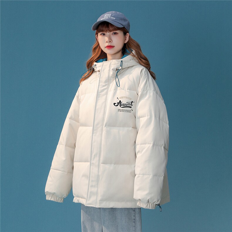 中性22冬季新品字母印花连帽面包服棉服宽松棉衣MY151P115控148,男装棉衣,A247A
