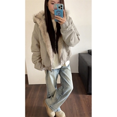 美式cleanfit座山雕连帽棉服男高级感毛绒加厚棉衣M0950-P96，男装棉衣，星座308B-2
