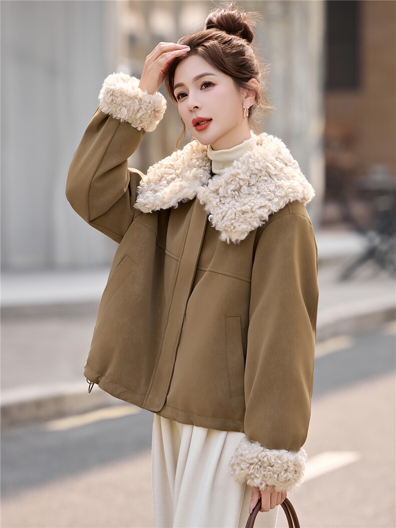 现货2025年冬季新款时尚休闲韩版保暖石墨烯云绒棉服,女装棉衣/棉服,悦祺