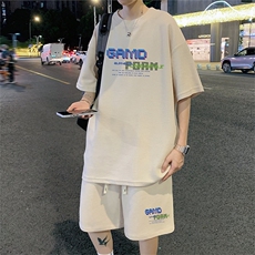 ！2023夏季新款男士华夫格短袖T恤套装夏天一套HTZ33P50，男装T恤，电商B220