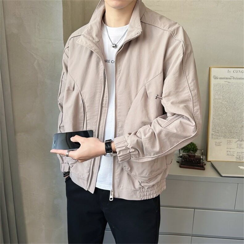 2025店主风春季新款立领休闲简约时尚上衣夹克外套男2503-P120,男装夹克,电商A413