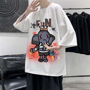 Q11221-P30 春夏季七分袖t恤男大码五分袖男短袖中袖   大皂风图片