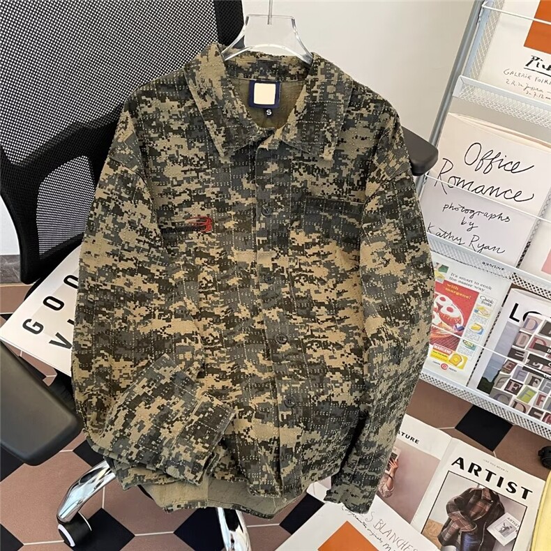 美式复古格子衬衫男长袖2026春秋新款宽松休闲bf衬衣C4554/P50,男装衬衫,星座506B