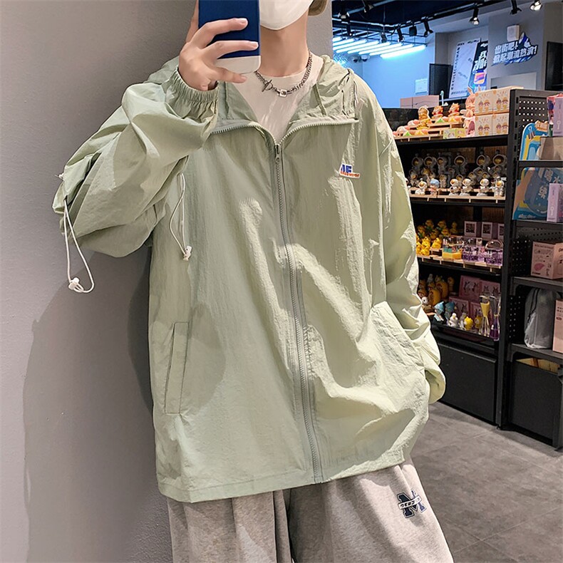 夏季薄款设计感小众连帽防晒衣男士外套休闲百搭上衣W3457-P36,男装夹克,星座512-2