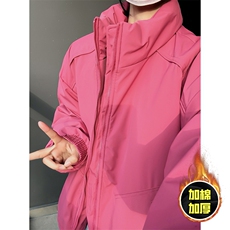 现货5W件冬季三防美式高街雪山立领冲锋衣棉衣男女棉服厚夹克外套，男装夹克，电商A486
