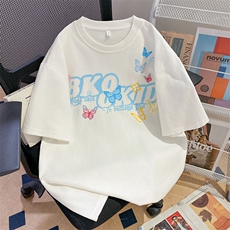 万针全刺绣工艺抖音得物高品质260克重磅纯棉双纱美式高街短袖T恤，男装T恤，电商A486