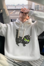 8XL连帽卫衣男大码胖子帽衫大号运动服WY2413-P35加绒款-P40，男装卫衣，电商A040