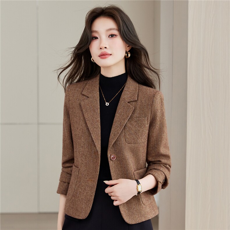 《档口现货》2026秋装上新气质通勤百搭西装外套女,女装西装,苗苗