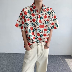 夏季新款衬衫潮流慵懒男方领衬衫C665P28图片