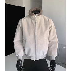 -双色貂毛座山雕PU皮棉衣老钱风加厚冬季外套男装S534-特P98，男装棉衣，电商A233-1