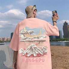 ！纯棉重磅220克夏季男士印花短袖T恤QT707-T211-P25，男装T恤，星座617B