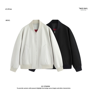 平铺~春季阔版简约棒球服夹克外套 YJ6018/P98图片