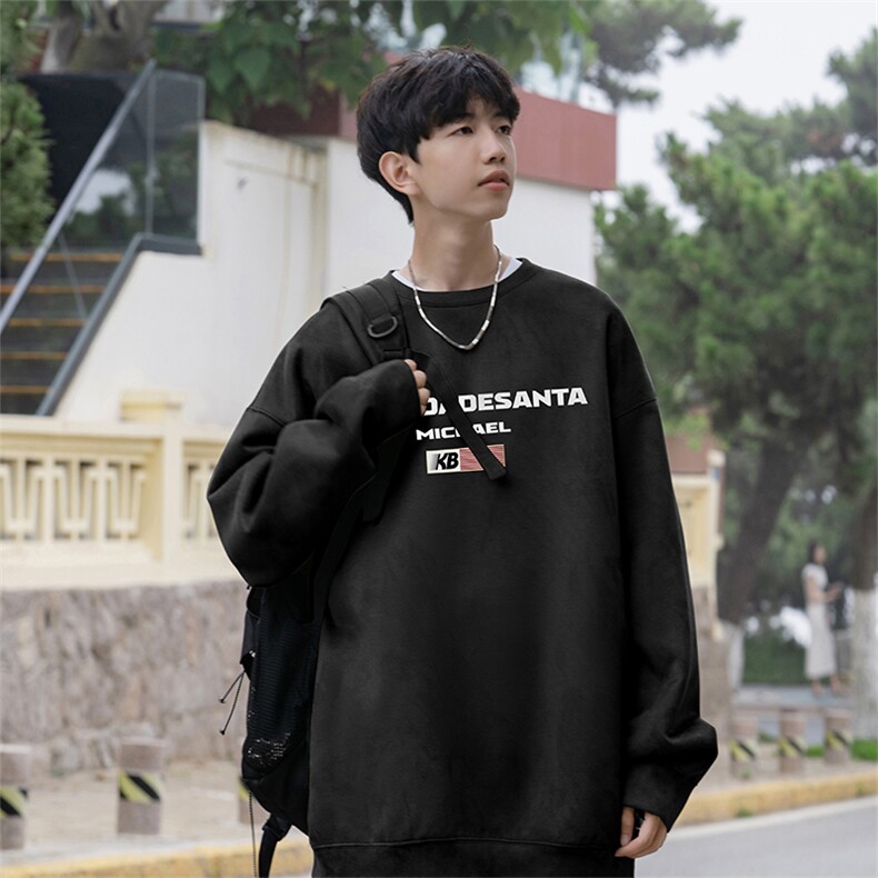 2025秋季男潮流休闲wyjp4169卫衣圆领麂皮绒特p35控69,男装卫衣,星座605(原A050)