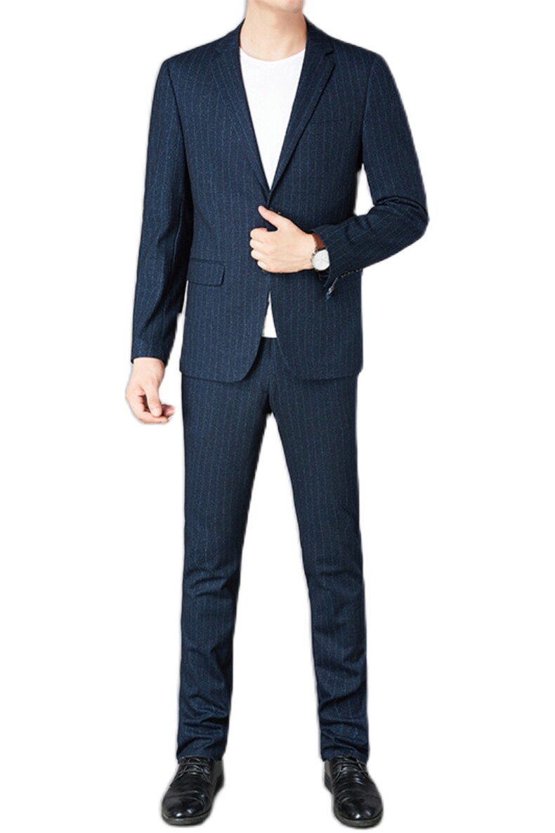 ASD8959秋季新款男士西服两件套套装西装修身商务休闲P275,男装西服套装,电商B360