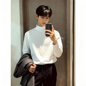 半高领德绒加厚打底衫男士冬季23XW99369常规特P12加绒特P17图片