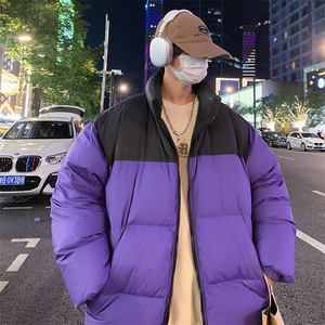 新款羽绒服男女同款宽松时尚潮流拼接色A068-BDYRY21-TP180图片
