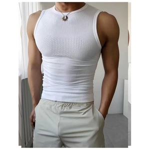 无缝背心肌理感撸铁训练球服坎肩无袖跑步健身衣速干衣BX15P35图片