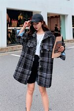 新款粗花呢宽松小香风外套洋气时尚舒适保暖优雅减龄，女装毛呢外套，艾艾淮淮