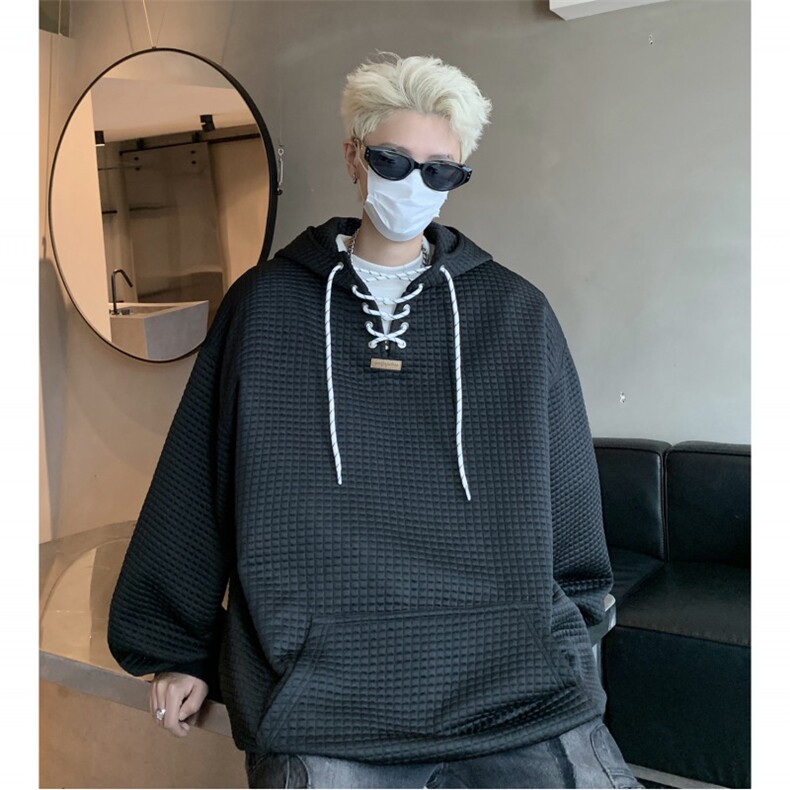 秋装新品小众设计感连帽卫衣情侣休闲宽松上衣外套男女G1096P68,女装短外套,电商A339