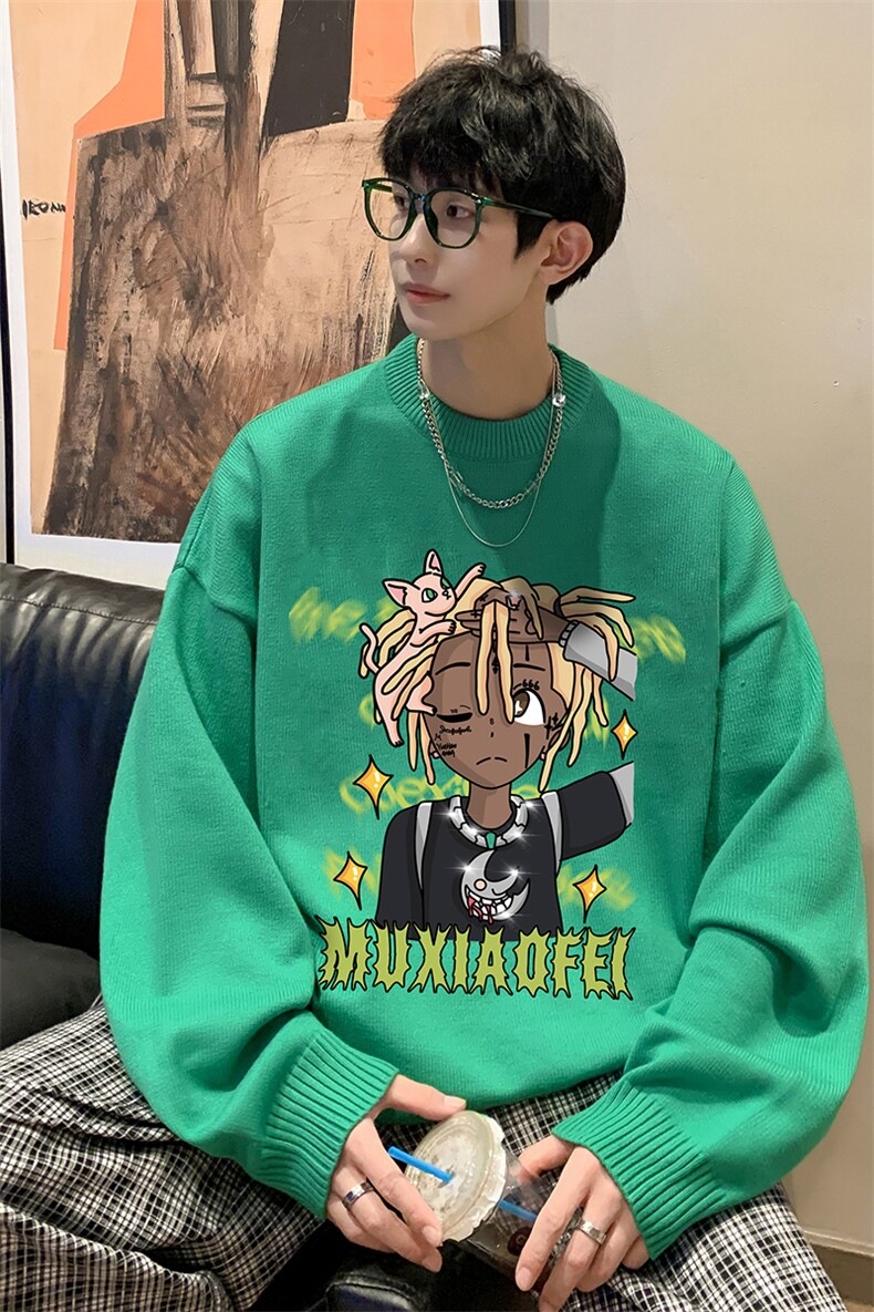 抖音供货、现货秋季冬圆领毛衣宽松打底衫D223A-MY2303-特P40,男装针织衫/毛衣,电商019-1