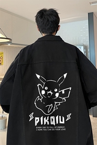 牛仔夹克男大码牛仔外套男茄克 NJ77078-P60加绒款-P75图片