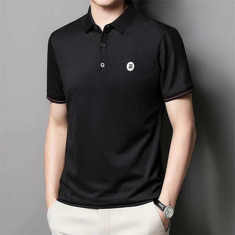 中青年夏季2022薄款男士短袖POLO衫透气丝光商务潮流半袖上衣P53,男装Polo衫,星座1105-3