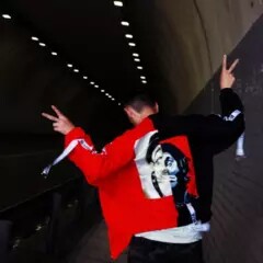 班服外套男欧美潮流双面人国潮小丑新款春秋季修身夹克薄款，男装夹克，星座1804