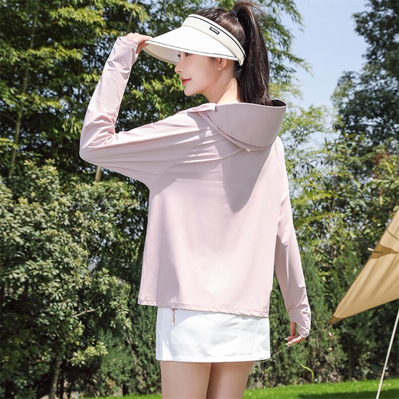 锦纶原纱防晒衣夏季黑胶帽檐UPF100+防紫外线冰感防晒服2359-P35,男装防晒衣,星座1403A
