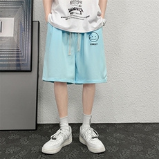 HD74072-P22华夫格短裤男大码宽松五分裤男直筒中裤，男装休闲裤，电商A040