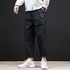 K43072-P25加绒款-P35休闲裤男士大码宽松九分裤男直筒运动裤男，男装休闲裤，电商A040A