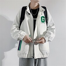 秋装新款高级感外套男立领夹克运动休闲宽松华夫格上衣男J201-P75，男装夹克，星座815-2
