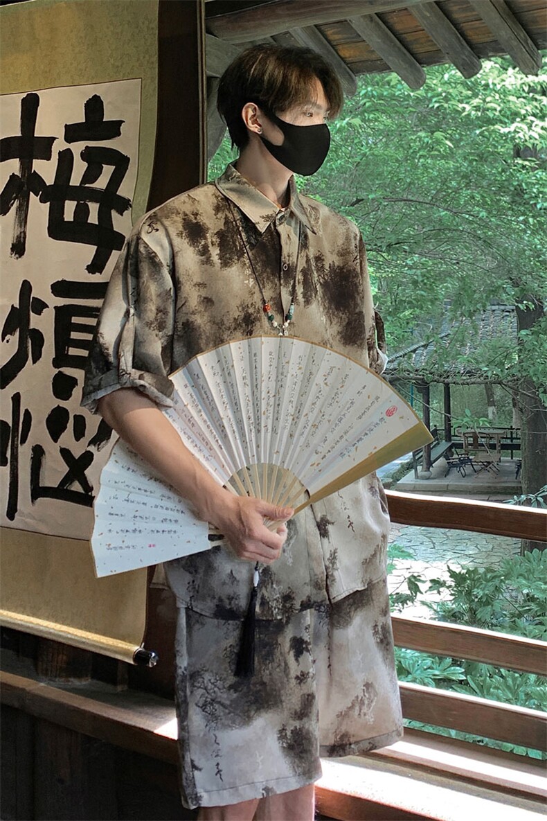 山水套装TZ77823特P50衬衫DCS77824特P30DK77825特P20套装控98,男装衬衫,星座226-1