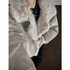 麂皮绒扎染座山雕棉服美式设计感重磅情侣外套A170-M900-TP108，男装棉衣，电商A170