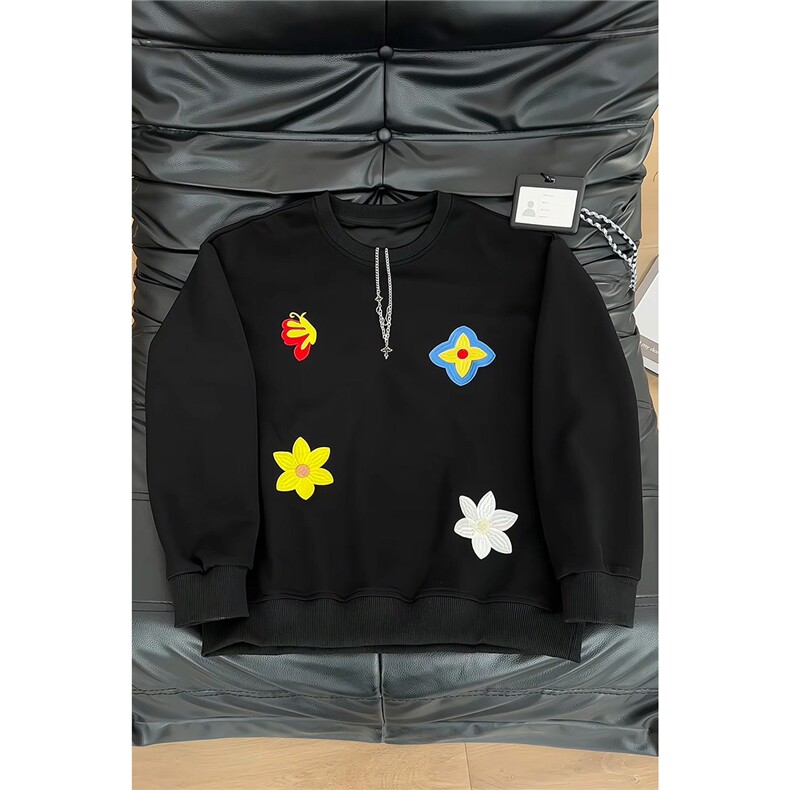 350g重磅华棉时尚潮流花卉刺绣卫衣男W24583-特P38建议零售价98,男装卫衣,电商A001-1