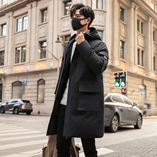 时尚长款连帽中长款修身纯色团体团建服班服可印花羽绒服有差价，男装羽绒服，星座301D-5(原星座1415）