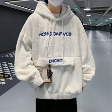 羊羔毛外套男秋冬季痞帅气潮牌时尚连帽工装夹克韩版MW76-P45，男装夹克，星座1109-3