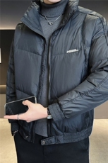 9801-P185-M-3XL标50绒店主风冬季男士休闲立领明线设计羽绒服，男装羽绒服，电商B255