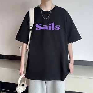 新款纯棉短袖t恤男夏季青少年初中高中学生帅气半袖体恤TX532-P25,吴奇隆年轻穿搭学生党图片