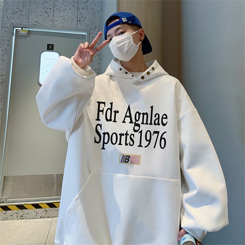 新款直播抖音得物高品质麂皮绒宽松男连帽卫衣外套W7001P55控79图片