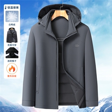 2025新款中老年户外双面穿羽绒服外套男士冬款休闲一衣三穿羽绒服，男装羽绒服，钱塘723