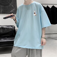 HT73239-P22华夫格t恤男短袖男大码五分袖大皂风，男装T恤，电商A040