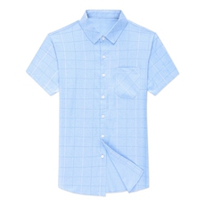 夏装短袖衬衫口袋款男士印花半袖纯色休闲时尚衬衣商务男装，男装衬衫，钱塘6003（原4033）