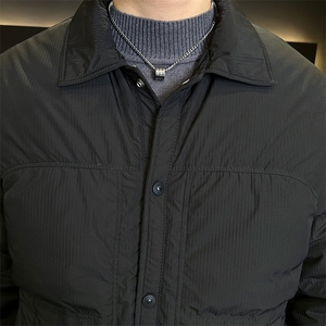 新款男士小翻领羽绒服夹克加厚防寒309B-3-81062-P185图片
