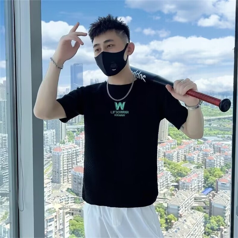 夏季男t恤男装修身短袖印花半袖百搭ins休闲圆领体恤T230,男装T恤,星座1116A-2（原606A-1）