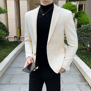 秋冬店主休闲夹克西装单西男士修身休闲西服 A236-XZ2302-P100图片