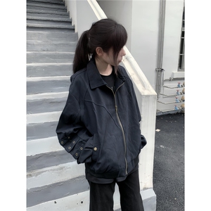 美式高街百搭外套座山雕秋季宽松外搭男女同款夹克潮W6680-P60图片