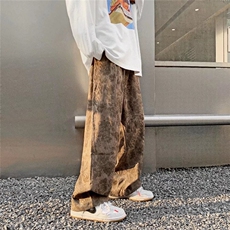 灯芯绒美式ins潮牌高街休闲裤男宽松直筒阔腿裤K7059P32，男装休闲裤，星座1116-2