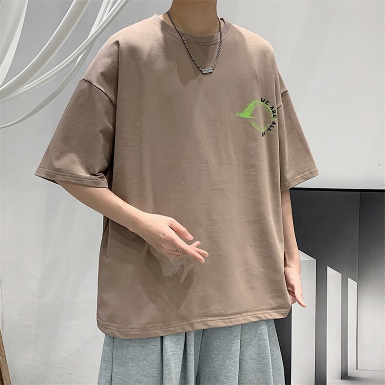 2025夏季原创设计oversize港风宽松休闲T恤B266-DX07-P30,男装T恤,星座B257-1