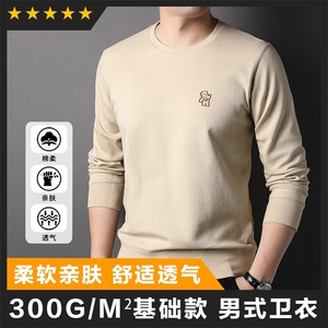 F83131备货足主推款80%棉基础款套头圆领卫衣好品质纯色刺绣LOGO图片